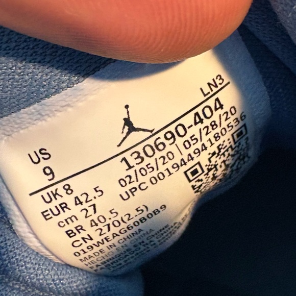 Nike Air Jordan 12 Men's Size 9 Retro Indigo 2020 Sneakers 130690-404 - Picture 8 of 8